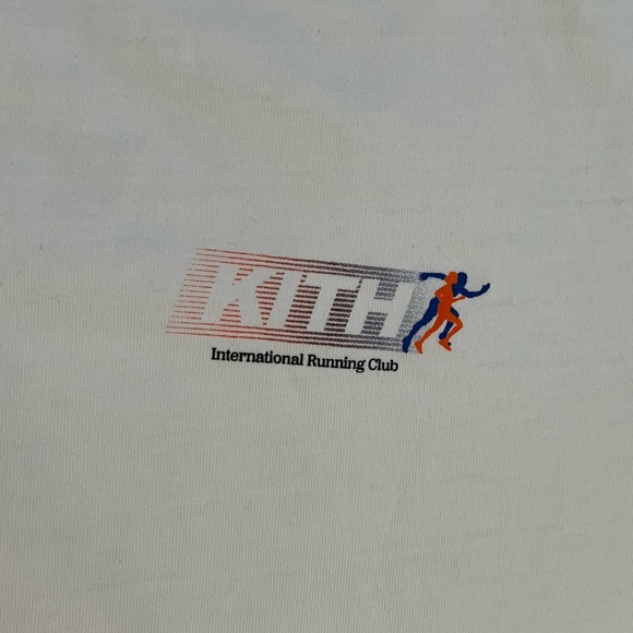 NWOT KITH Running Club Men’s Shirt Sz L White Vintage - Picture 3 of 7